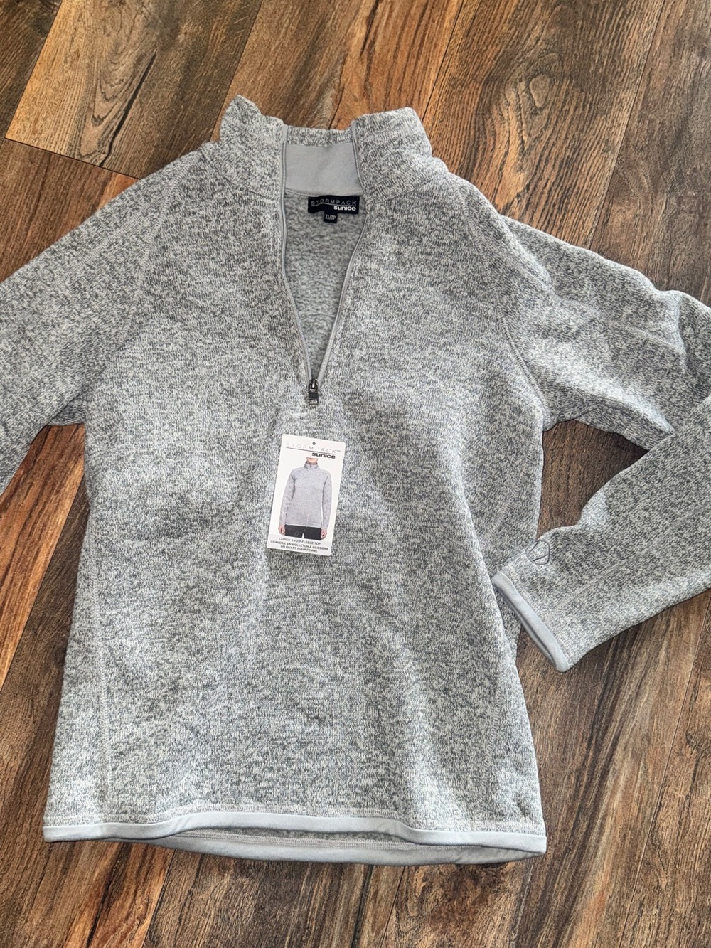 Grey Fleece Quarter Zip new